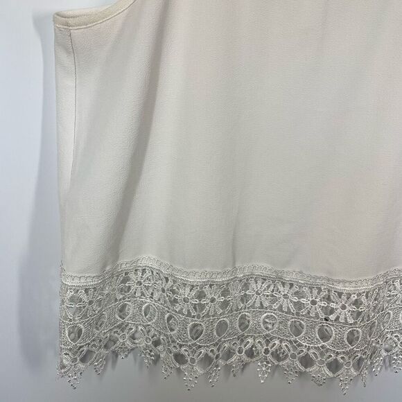 Have Women's Spaghetti Strap Pullover Lace-Trim Camisole White Size Small - Picture 4 of 7
